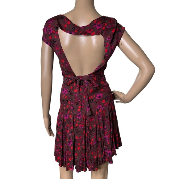 Free People It Takes Two Plum floral dress NWT Small - Picture 3 of 5